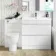 Trent Gloss White Combination Basin Drawer and Seattle Toilet 1300mm