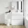 Trent Gloss White Combination Basin Drawer and Seattle Toilet 1300mm