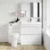 Trent Gloss White Combination Basin Drawer and Denver Toilet 1300mm