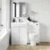 Trent Gloss White Combination Vanity Basin and Seattle Toilet 1100mm - Left Handed