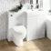 Trent Gloss White Combination Vanity Basin and Seattle Toilet 1100mm - Right Handed