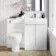 Trent Gloss White Combination Vanity Basin and Seattle Toilet 1100mm - Right Handed