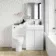 Trent Gloss White Combination Vanity Basin and Seattle Toilet 1100mm - Right Handed