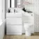 Trent Gloss White Combination Basin Drawer and Seattle Toilet 1100mm - Left Handed