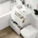 Trent Gloss White Combination Basin Drawer and Atlanta Toilet 1100mm - Left Handed