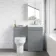 Trent Stone Grey Combination Vanity Basin and Denver Toilet 1000mm