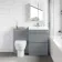 Trent Stone Grey Combination Basin Drawer and Seattle Toilet 1100mm