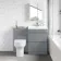 Trent Stone Grey Combination Basin Drawer and Denver Toilet 1100mm