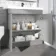 Trent Stone Grey Combination Vanity Basin and Denver Toilet 1300mm