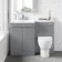 Trent Stone Grey Combination Vanity Basin and Seattle Toilet 1100mm - Left Handed