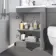 Trent Stone Grey Combination Vanity Basin and Seattle Toilet 1100mm - Left Handed