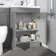 Trent Stone Grey Combination Vanity Basin and Seattle Toilet 1100mm - Right Handed