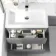 Trent Stone Grey Basin Vanity Drawer and Back To Wall Unit 1100mm - Left Handed