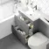 Trent Stone Grey Combination Basin Drawer and Seattle Toilet 1100mm - Left Handed