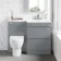 Trent Stone Grey Combination Basin Drawer and Seattle Toilet 1100mm - Right Handed