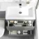 Trent Stone Grey Combination Basin Drawer and Seattle Toilet 1100mm - Right Handed