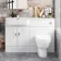 Harper Gloss White Combination Vanity Basin and Seattle Toilet 1200mm - Left Handed