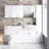Harper Gloss White Combination Vanity Basin with Marble Top & Denver Toilet 1500mm