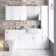 Harper Gloss White Combination Vanity Basin with Marble Top & Atlanta Toilet 1500mm