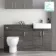 Harper Charcoal Elm Combination Vanity Basin and Seattle Toilet 1500mm