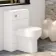 Harper Gloss White Back To Wall Unit 500mm and Denver Toilet