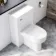 Harper Gloss White Back To Wall Unit 500mm and Denver Toilet