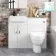 Harper Gloss White Combination Vanity Basin with Marble Top & Seattle Toilet 1000mm