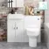 Harper Gloss White Combination Vanity Basin with Marble Top & Denver Toilet 1000mm