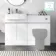 Foster Gloss White Basin Vanity and Back To Wall Toilet Unit 1200mm
