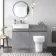 Foster Stone Grey Vanity with Semi Recessed Basin 600mm