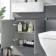 Foster Stone Grey Combination Vanity Basin with Marble Top & Atlanta Toilet 1200mm