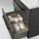 Elba Graphite Grey Wall Hung Drawer Vanity with Marble Top & Oval Counter Top Basin 600mm - Black Accents
