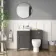 Bermuda Traditional Graphite Grey Slimline Back To Wall Unit and Seattle Toilet