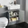 Monaco Dove Grey Combination Vanity Traditional Basin and Seattle Toilet 1200mm