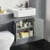 Monaco Dove Grey Combination Vanity Traditional Basin with Marble Top & Atlanta Toilet 1200mm