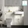 Monaco Chalk White Combination Vanity Basin with Marble Top 1200mm (Excludes Pan & Cistern)