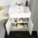 Monaco Chalk White Combination Vanity Basin with Marble Top 1200mm (Excludes Pan & Cistern)