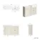 Monaco Chalk White Combination Vanity Basin with Marble Top 1200mm (Excludes Pan & Cistern)