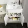 Monaco Chalk White Combination Vanity Traditional Basin 1500mm (Excludes Pan & Cistern)
