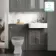 Monaco Graphite Grey Basin Vanity and Back To Wall Unit 1200mm (Excludes Pan & Cistern)