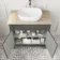 Lucia Graphite Grey Vanity with Oak Effect Top & Curved Counter Top Basin 840mm