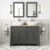 Lucia Graphite Grey Double Vanity with Oak Effect Top & Curved Counter Top Basin 1200mm