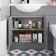 Quartz Stone Grey Combination Vanity Basin and Denver Toilet 1150mm - Black Accents