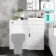 Avon Gloss White Basin Vanity and Back To Wall Unit 950mm