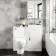 Avon Gloss White Combination Vanity Basin and Seattle Toilet 950mm