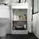 Avon Gloss White Basin Vanity and Back To Wall Unit 950mm - Black Accents