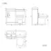 Avon Gloss White Combination Vanity Basin and Denver Toilet 950mm - Black Accents