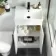 Avon Gloss White Combination Vanity Basin and Seattle Toilet 1000mm - Black Accents