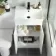 Avon Gloss White Combination Vanity Basin and Denver Toilet 1000mm - Black Accents