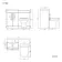 Avon Gloss White Combination Vanity Basin and Denver Toilet 1000mm - Black Accents